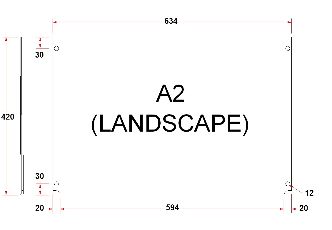  a1 landscape size cm