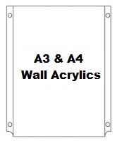 A3 & A4 Acrylic Poster Holders (Wall)