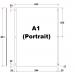 A1 Portrait Wallmounted Poster Holders
